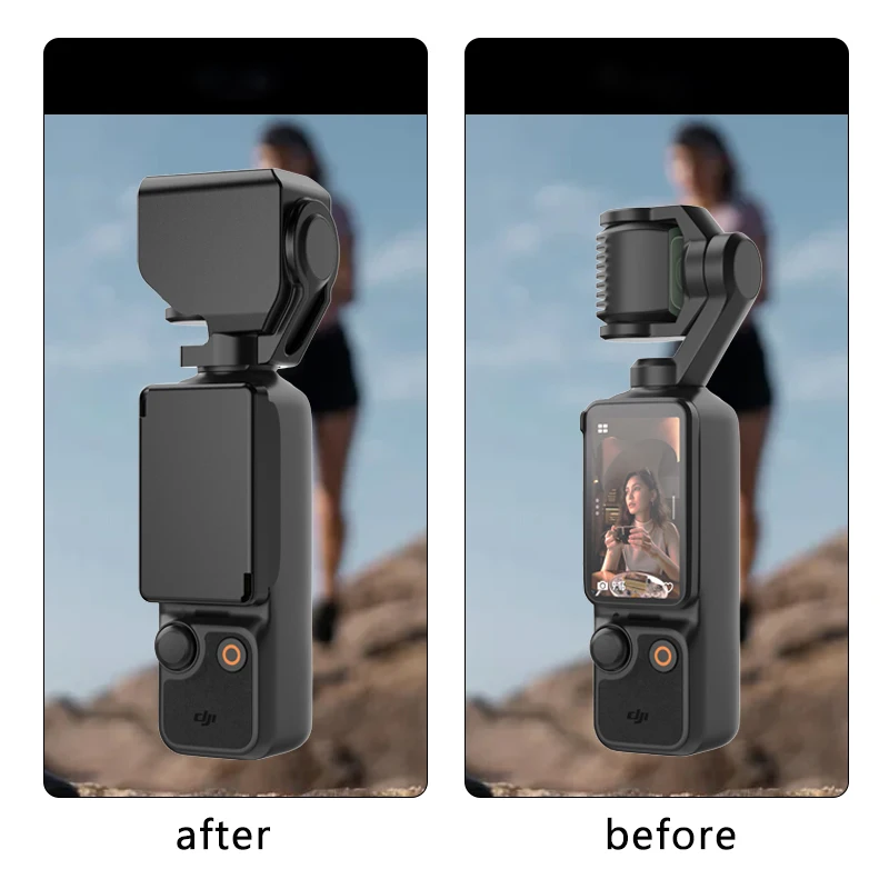 для объектива камеры DJI Osmo Pocket 3 Защитный колпачок Sunhood Защита экрана от царапин Удлинительная рамка Расширенный комплект поддержки кронштейна
