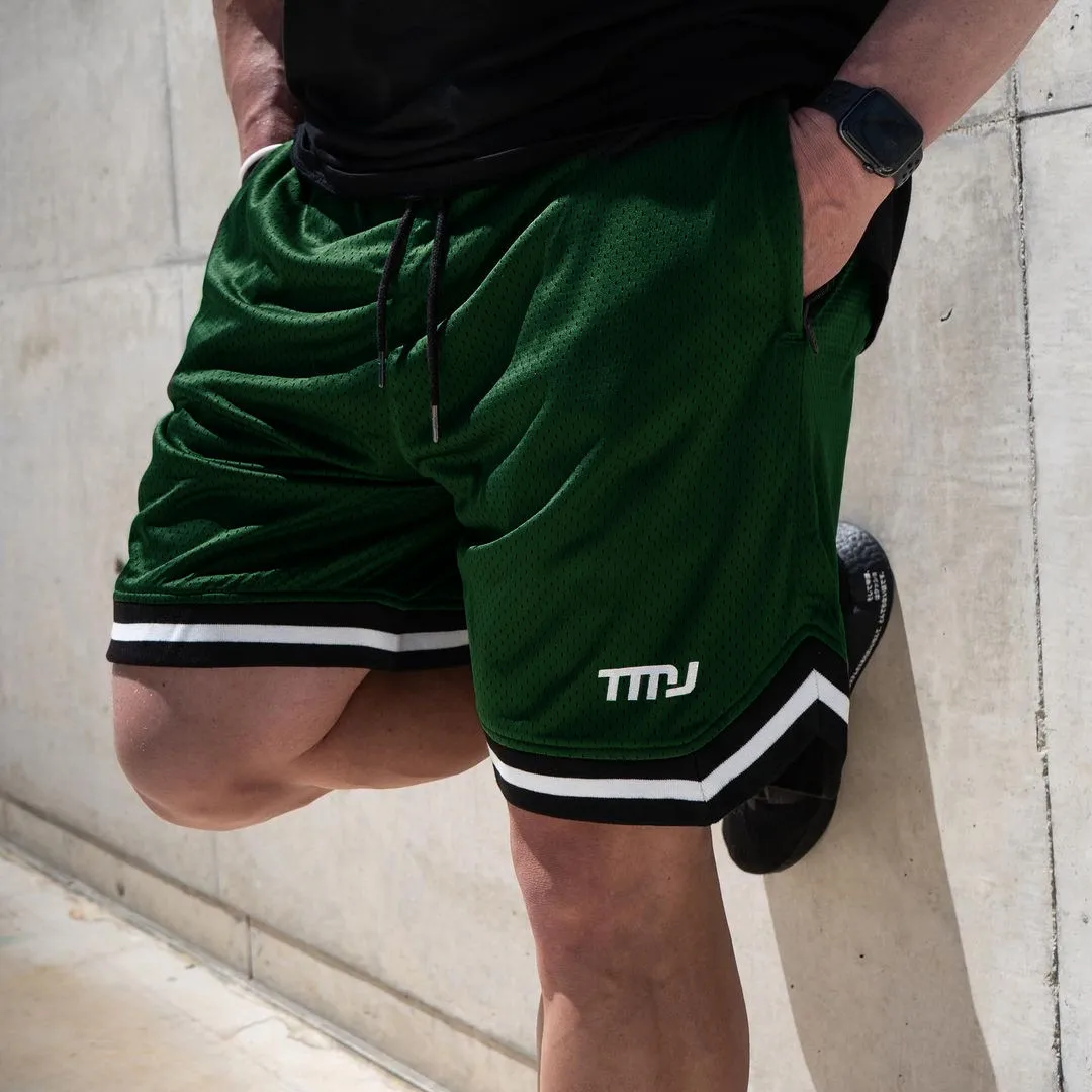 Мужские шорты с дышащей сеткой, баскетбольные шорты для бега трусцой длиной до колен, повседневные тренировочные шорты для мужчин, короткие брюки