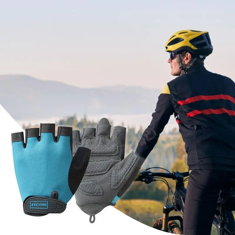 Перчатки для рыбалки, мужские водонепроницаемые велосипедные Перчатки без пальцев, перчатки на полпальца для велоспорта, велосипедные Перчатки с регулируемой амортизацией