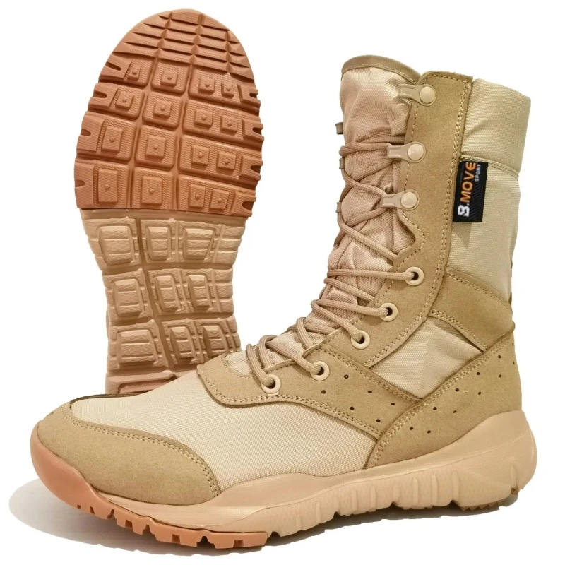 Сверхлегкие военные боевые тактические ботинки, мужская и женская спортивная обувь для скалолазания, летние дышащие походные ботинки для пустыни, большие размеры
