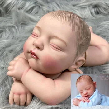 19-дюймовый комплект для новорожденных с 3D-росписью Jamie Advanced Painting, высококачественные детали куклы ручной работы с тканевым корпусом