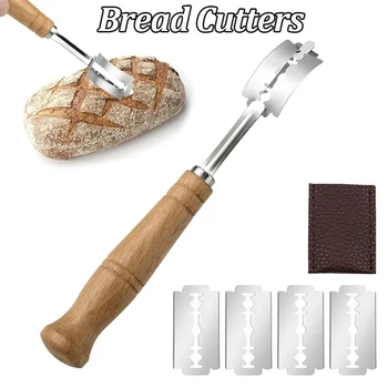 2 комплекта хлебных ножей для нарезки хлеба на закваске, принадлежности для выпечки домашнего хлеба