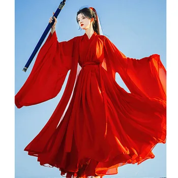 2023 Косплей костюм Hanfu Платье Женские китайские традиционные комплекты Hanfu Женское карнавальное танцевальное платье Красные вечерние платья больших размеров