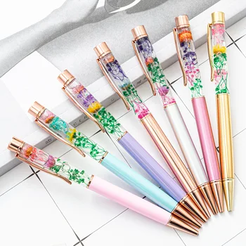 20шт Новая Шариковая ручка с кристаллами серии Eternal Flower, металлические ручки