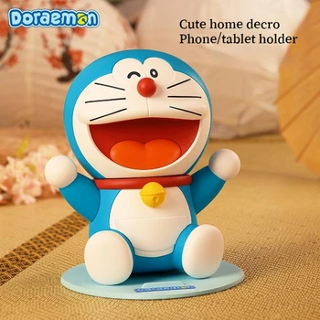 22 см Doraemon Аниме ПВХ Фигурка Игрушки Мультяшная Фигурка Doraemon Держатель Мобильного Телефона Кронштейны Для Планшетов Украшения Игрушки Подарки