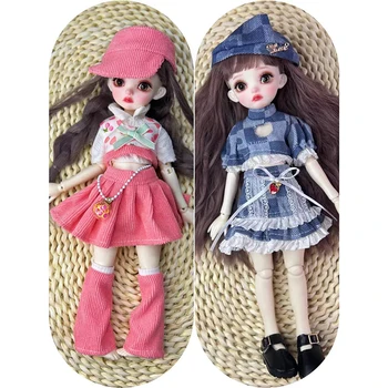 30 см Комплект кукольного платья Lolita 1/6 Bjd Кукла для переодевания Дети Девочки Игрушка В Подарок Аксессуары для кукол Сменная Одежда