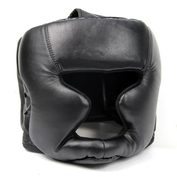 3X Черный хороший головной убор Защита головы Тренировочный шлем Защитное снаряжение для кикбоксинга
