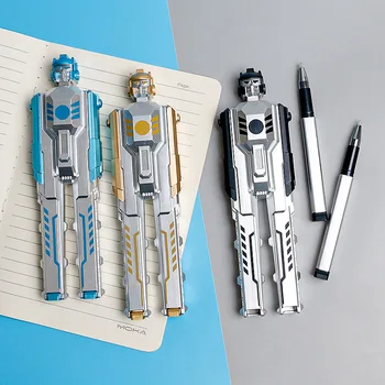 4шт Новый деформационный робот, креативная гелевая ручка, фирменная ручка для бутика Mechanical Warrior, Складные студенческие канцелярские принадлежности