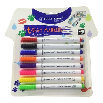 8 шт. Текстильный маркер, ручка для рисования ткани, поделки, футболка, ручка для рисования пигментом