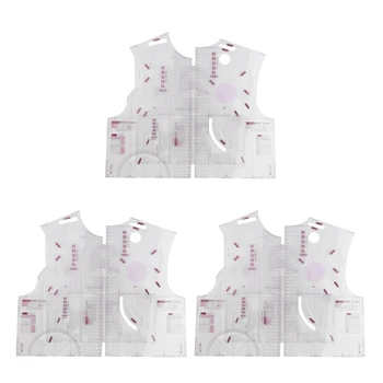 9X 1: 1 Модная Линейка для дизайна ткани, форма для обрезки, шаблон для рисования одежды для школьников, Линейка прототипа одежды