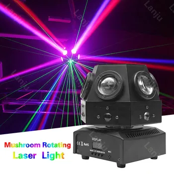 DJ 90W LED 4в1 Грибовидный Лазерный шар с DMX голосовым управлением, красочные движущиеся головные фонари, освещение сцены KTV Party Disco
