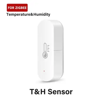 Ewelink Zigbee Умный Датчик Температуры И Влажности Приложение Монитор Безопасности Гигрометр Для помещений Гигрометр Работает С Alexa Google Home