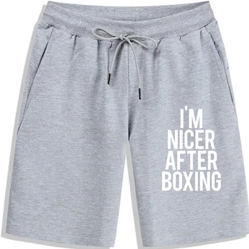 Im Nicer After Boxing Забавные джинсовые шорты для фитнеса с надписью в спортзале, мужские новейшие персонализированные шорты из хлопка на заказ
