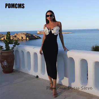 PDMCMS, сексуальные вечерние платья на тонких бретельках, боди, однотонное лоскутное вечернее платье 