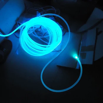 PMMA 2 М * 4 мм Боковое свечение Оптоволоконного кабеля для автомобиля Светодиодная лампа Яркий пояс освещения Яркая световая лента для вечеринки Украшение автомобиля
