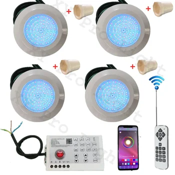 RGB светодиодный светильник для бассейна 12 Вт Bluetooth APP Control DC12V Наружный/ внутренний подводный светильник, фонтан, пейзажная лампа, прожектор Piscina Luz