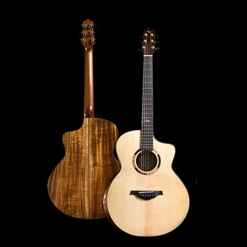 Акустическая гитара LeChant LY-JC50A из цельного дерева со спинкой и боковинами из дерева Коа
