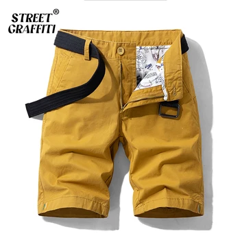 Весенняя мужская одежда из хлопчатобумажных однотонных мужских шорт 2023, новые летние повседневные джинсовые шорты в деловом стиле, социальные джинсы для пляжных брюк