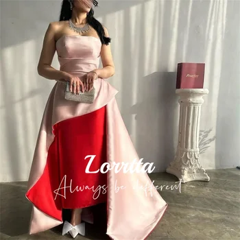 Вечернее платье Lorrtta из атласа с расклешенными щиколотками из Саудовской Аравии, тонкое розовое бальное платье, платья для особых мероприятий, женское длинное платье, выпускной вечер