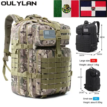 Вместительные мужские рюкзаки, военный рюкзак 50 л /30 л, большие тактические охотничьи нейлоновые сумки для спортивного треккинга, водонепроницаемая упаковка