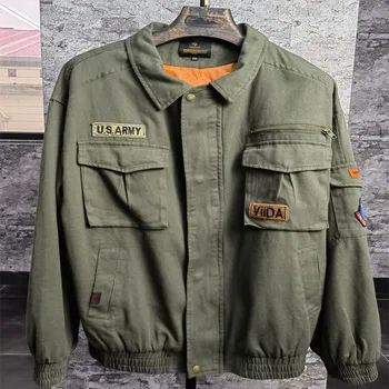 Военная мужская куртка из чистого хлопка ВВС, летный костюм, заказать карго