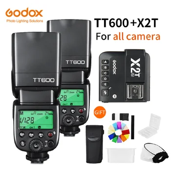Вспышка Godox TT600 2.4G Беспроводная TTL 1/8000 s Фотокамера Speedlite + X2T-C/N/S/F/O/P Триггер для Canon Nikon Sony Fuji Olympus