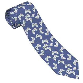 Галстуки для геймеров, мужские Женские галстуки из полиэстера 8 см, игровой контроллер, галстуки для мужчин, Узкие Широкие Аксессуары