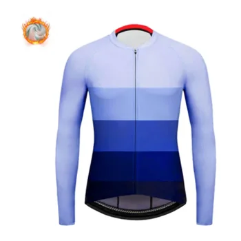 Гоночная одежда Pro Team, Зимние велосипедные топы для мужчин, термо-флисовые велосипедные рубашки с длинным рукавом, майки для велоспорта 2024 года, хит продаж