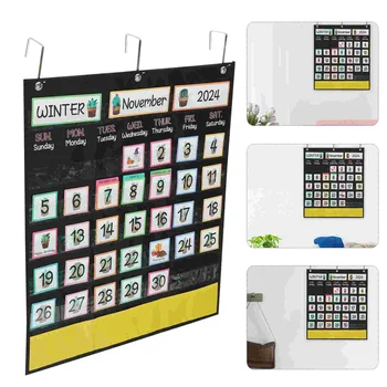 Детские инструменты Подвесной Календарь Диаграмма Еженедельная Подвеска Детская сумка для когнитивного обучения Обучающая стена для ребенка