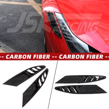 Для Ferrari 458 Italia и Spider 2011-2013 Боковые вентиляционные отверстия в переднем бампере в стиле Jsk из углеродного волокна (полотняного переплетения)
