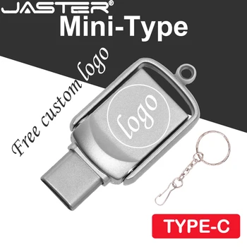 Для Мобильного Телефона Портативный Mini TYPE-C USB 2.0 Флэш-Накопитель 128 ГБ Бесплатный Пользовательский Логотип Флеш-Накопитель Memory Stick 64 ГБ 32 ГБ U Диск Подарок