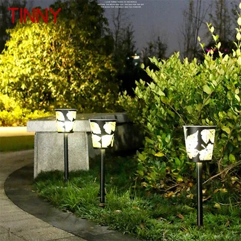 Жестяной Уличный светильник для газона Креативный Солнечный Водонепроницаемый IP65 Светодиодный Садовый Современный светильник для дома