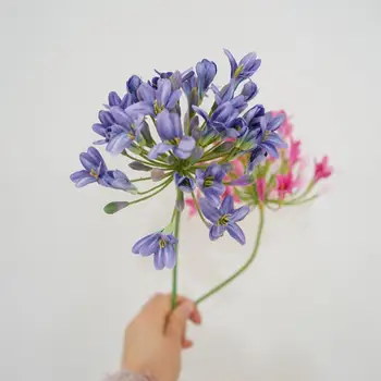 Искусственный цветок, устойчивый к атмосферным воздействиям, долговечный искусственный цветок, легко переносимый, устойчивый к ультрафиолетовому излучению, искусственный цветок агапантуса.
