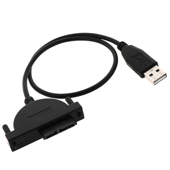 Кабель-адаптер USB 2.0 к Mini SATA 7 + 6 13Pin для привода CD / DVD ROM для ноутбука