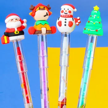 Кавайные Рождественские Не Заточенные карандаши HB Lead, Канцелярские принадлежности, милая ручка для печати, школьные канцелярские принадлежности для детей в подарок