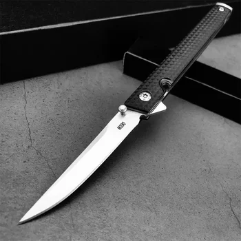 Карманный складной нож M390 с ручкой из нейлонового волнистого волокна, уличные тактические ножи для выживания, самообороны, кемпинга, охоты, EDC, мультиинструменты