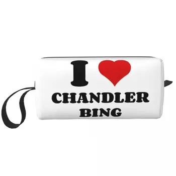 Косметичка I Heart Chandler Bing Matthew Perry, женские косметички, дорожная сумка для туалетных принадлежностей на молнии, сумка-органайзер