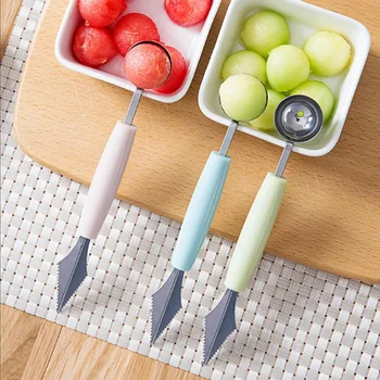 Кухонные принадлежности двухголовочный нож из нержавеющей стали для разделки фруктов, Арбузов, мороженого, Ложка для шариков, Ложка для домашних гаджетов