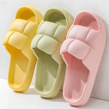 Летняя мягкая обувь, облачные тапочки, домашние нескользящие тапочки для ванной, пляжные вьетнамки из Эва, Мужские и женские повседневные сандалии