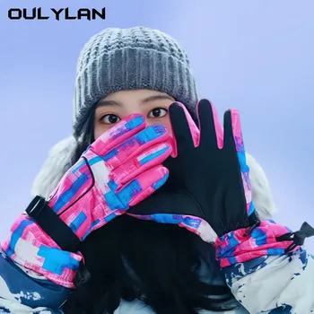 Модные лыжные перчатки для бега на лыжах на открытом воздухе Мотоциклетная защитная флисовая теплая спортивная перчатка для бега на велосипеде на мотоцикле для верховой езды