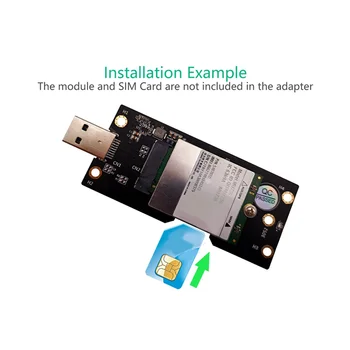 Модуль NGFF к SIM-карте с USB 3.0 Модуль 3G / 4G / 5G к USB 3.0 со слотом для SIM-карты Портативная карта-адаптер