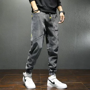Мужские джинсы 5XL джинсовые товары джинсы свободные прямые свободные мужские джинсы хип-хоп уличная одежда джинсы унисекс для скейтборда
