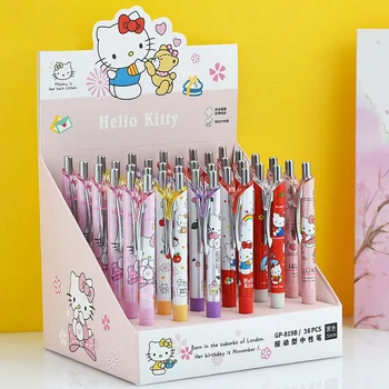 Мультяшная Гелевая ручка Sanrio Hello Kitty Kawaii Канцелярские Принадлежности 0,5 Студенческая ручка для печати Школьные Канцелярские принадлежности в штучной упаковке Для детского подарка