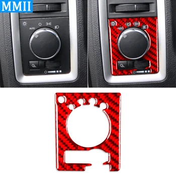Накладка панели управления переключателем фар из углеродного волокна, Аксессуары для интерьера автомобиля, Декоративная наклейка для Dodge Ram 1500 2009-2012