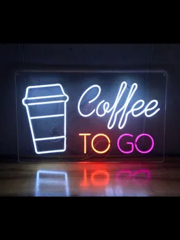 Неоновая вывеска Coffee to go WINDOW cup club Лампа Ручной работы из настоящего стекла ресторанный светильник Hotel enseigne coffee Impact Притягивает свет