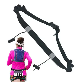 Номерной знак триатлонного марафона для мужчин и женщин для бега, эластичная легкая поясная сумка, тканевый нагрудник, сумка для бега с 6-гелевым кольцом