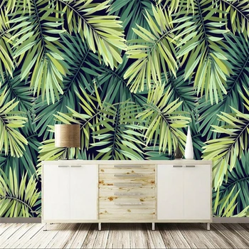 обои на заказ beibehang Европейский ретро тропический лес стена из банановых листьев большие настенные обои на заказ papel de parede para quarto