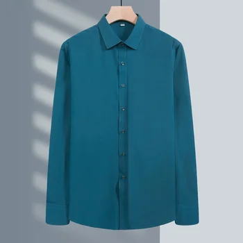 Осенью 2023 года Новая однотонная мужская деловая рубашка японской спецодежды с длинными рукавами