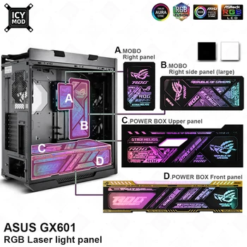 Панель корпуса ASUS GX601 ARGB С Лазерной Гравировкой Осветительная Пластина ROG Strix Helios Refit Custom PC MOD Gabinete Shroud