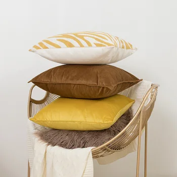 Популярные плюшевые вставки Nordic Simple Наволочка Геометрическая Желтая комбинация подушек